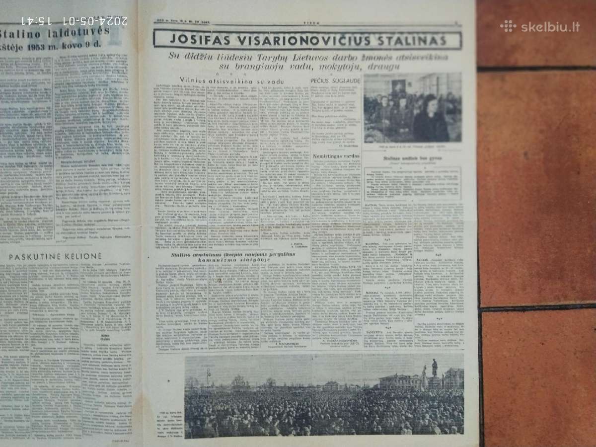 Laikraščiai apie Stalino mirtį "Tiesa" 1953 metai - nuotraukos Nr. 10