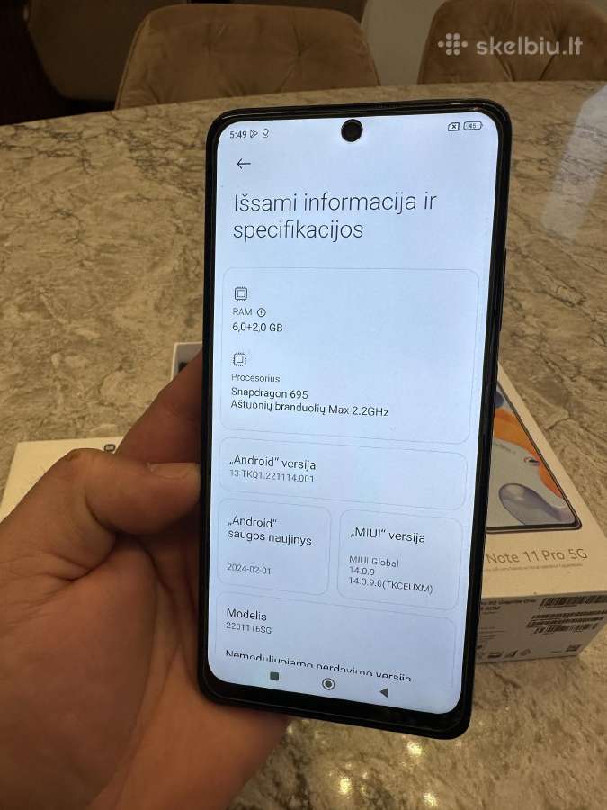 Redmi Note 11 pro, 8/128gb - nuotraukos Nr. 3