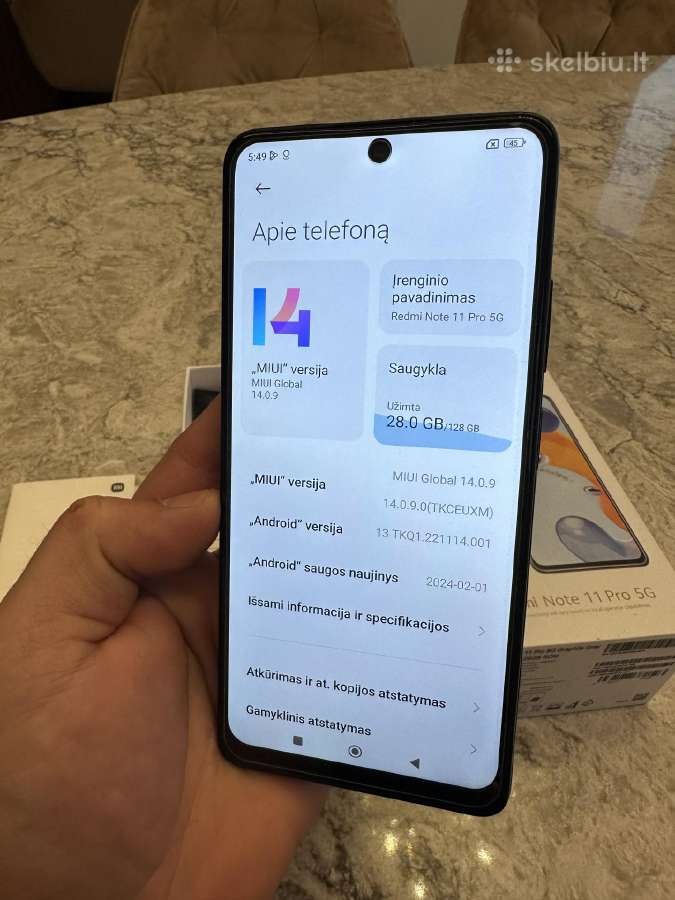 Redmi Note 11 pro, 8/128gb - nuotraukos Nr. 4