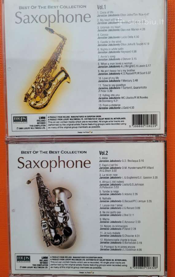 CD Saxophone Melodies. Vol.1 ir Vol.2 - nuotraukos Nr. 2