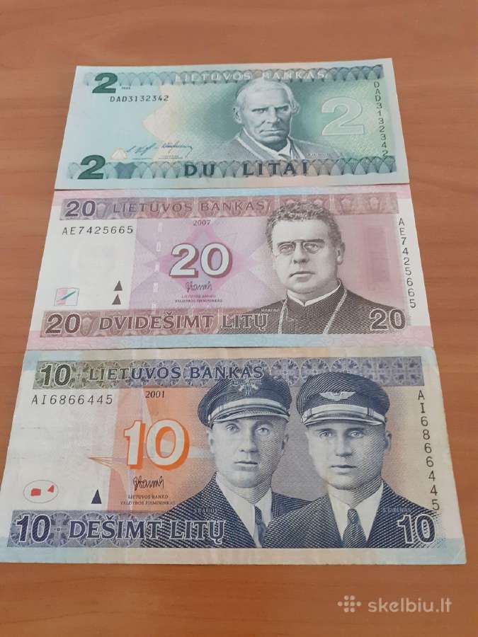 Retesnių serijų litų banknotai