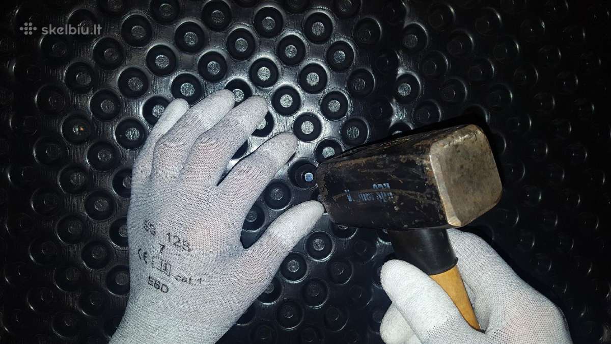Vinys drenažinės membranos tvirtinimui - nuotraukos Nr. 4
