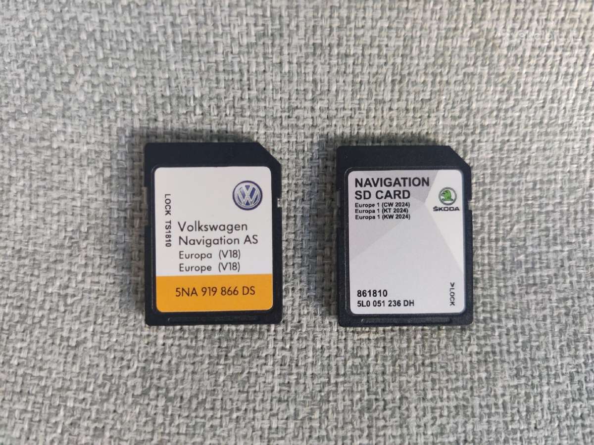 Žemėlapiai Naujausios 26/27 kortelės VW Skoda Seat