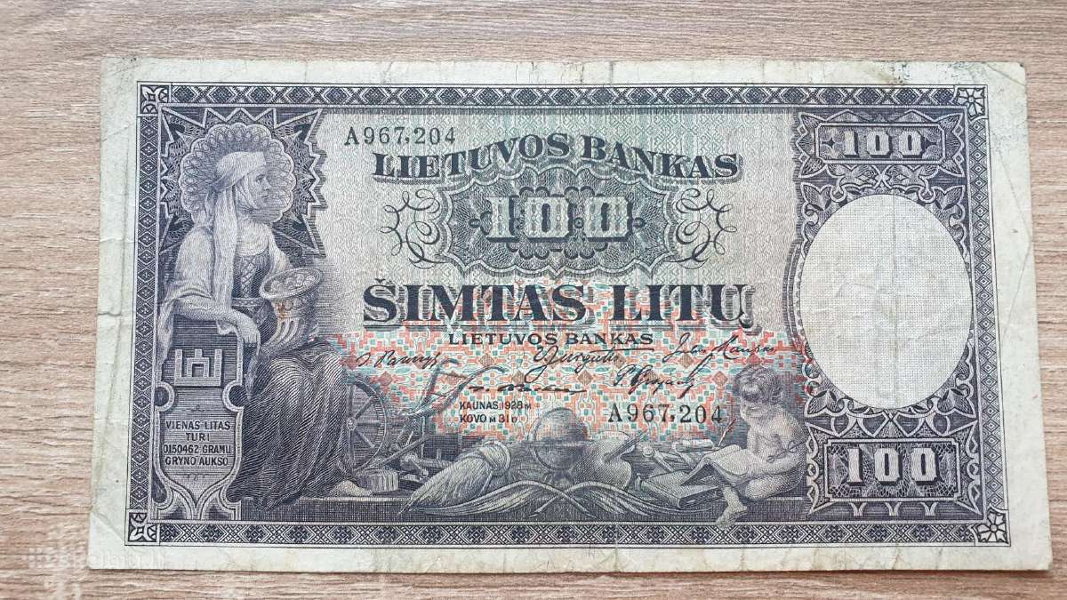 1928 m. smetoniškas 100 litų
