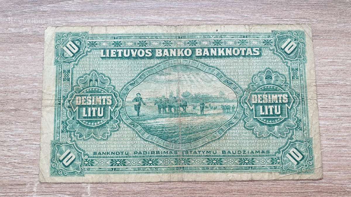 1928 m. smetoniškas 10 litų - nuotraukos Nr. 2