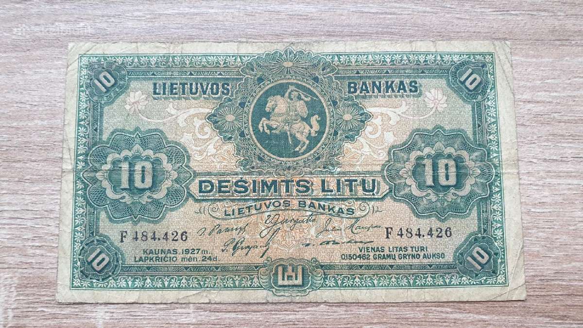 1928 m. smetoniškas 10 litų