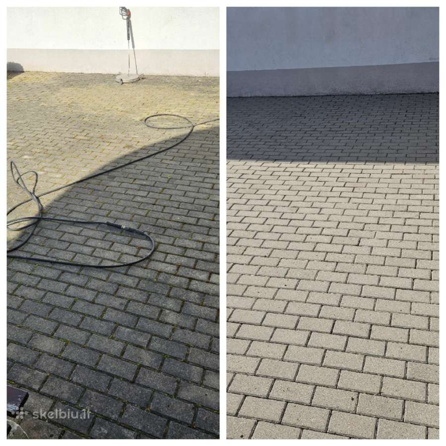 Trinkelių, fasadų, terasų, tvorų plovimas, valymas - nuotraukos Nr. 7