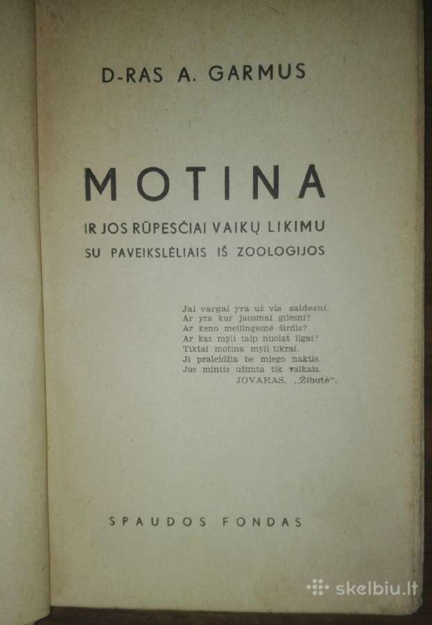 1450. Motina Ir Jos Rūpesčiai Vaikų Likimu Garmus - nuotraukos Nr. 2