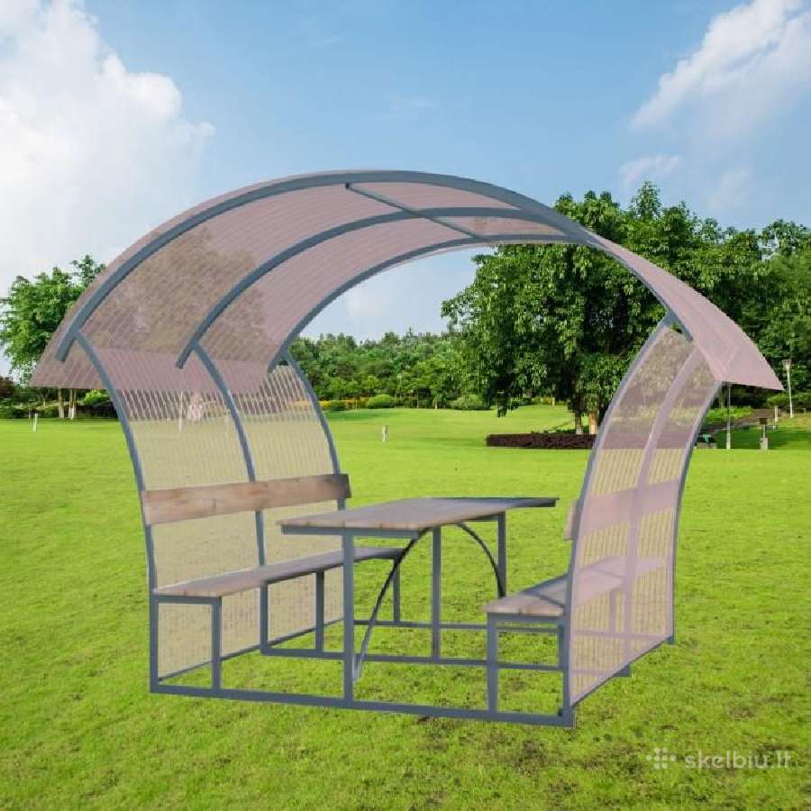 Pavėsinės iš metalinio cinkuto rėmo - nuotraukos Nr. 2