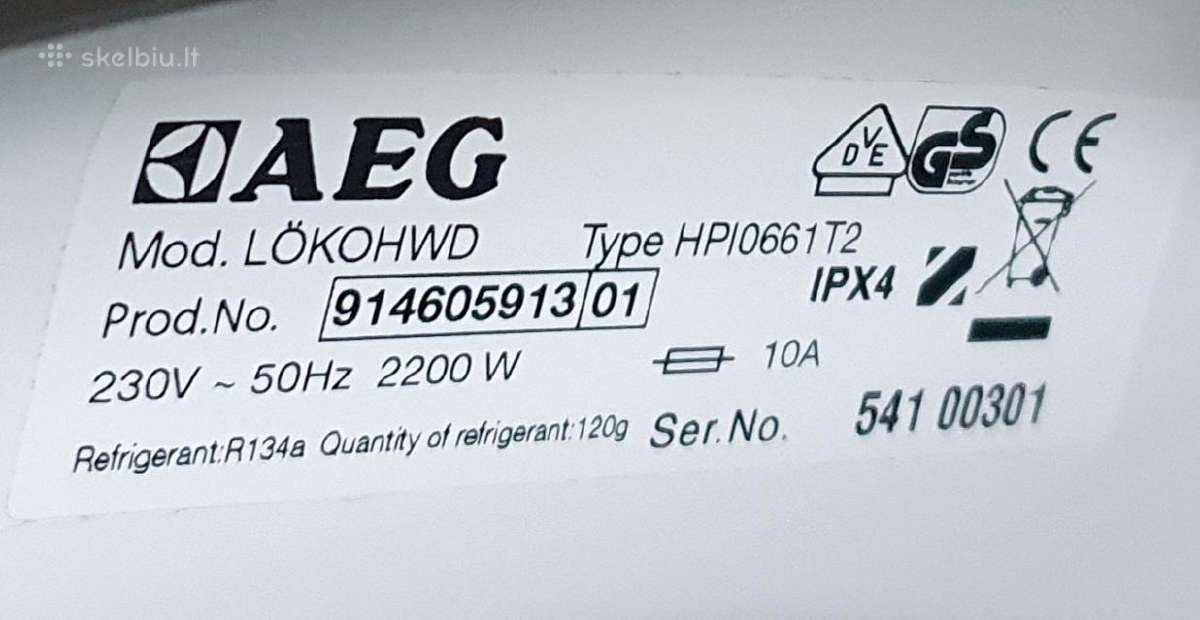 Skalbyklė / Džiovyklė Aeg 9000 series 9/6kg A - nuotraukos Nr. 13
