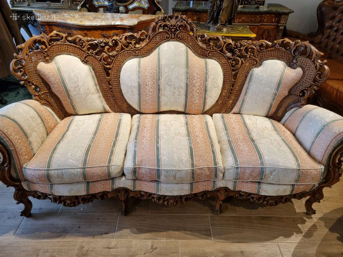 Prabangus minkštas komplektas. Sofa foteliai. - nuotraukos Nr. 3