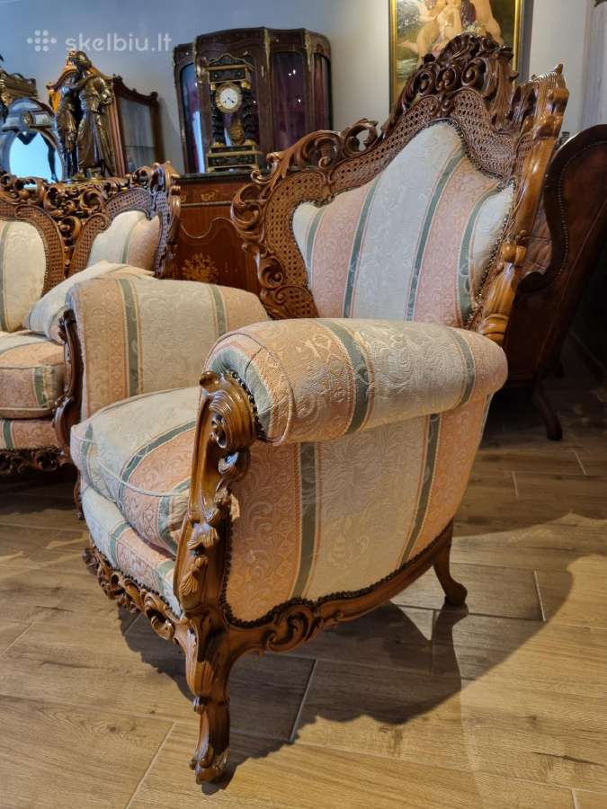Prabangus minkštas komplektas. Sofa foteliai. - nuotraukos Nr. 6