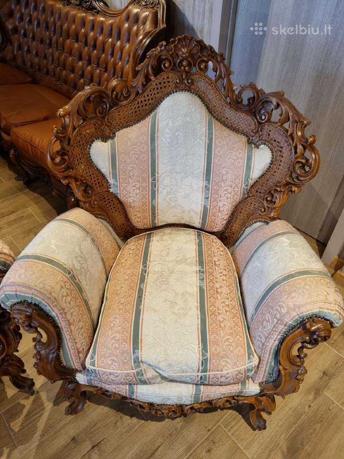 Prabangus minkštas komplektas. Sofa foteliai. - nuotraukos Nr. 9