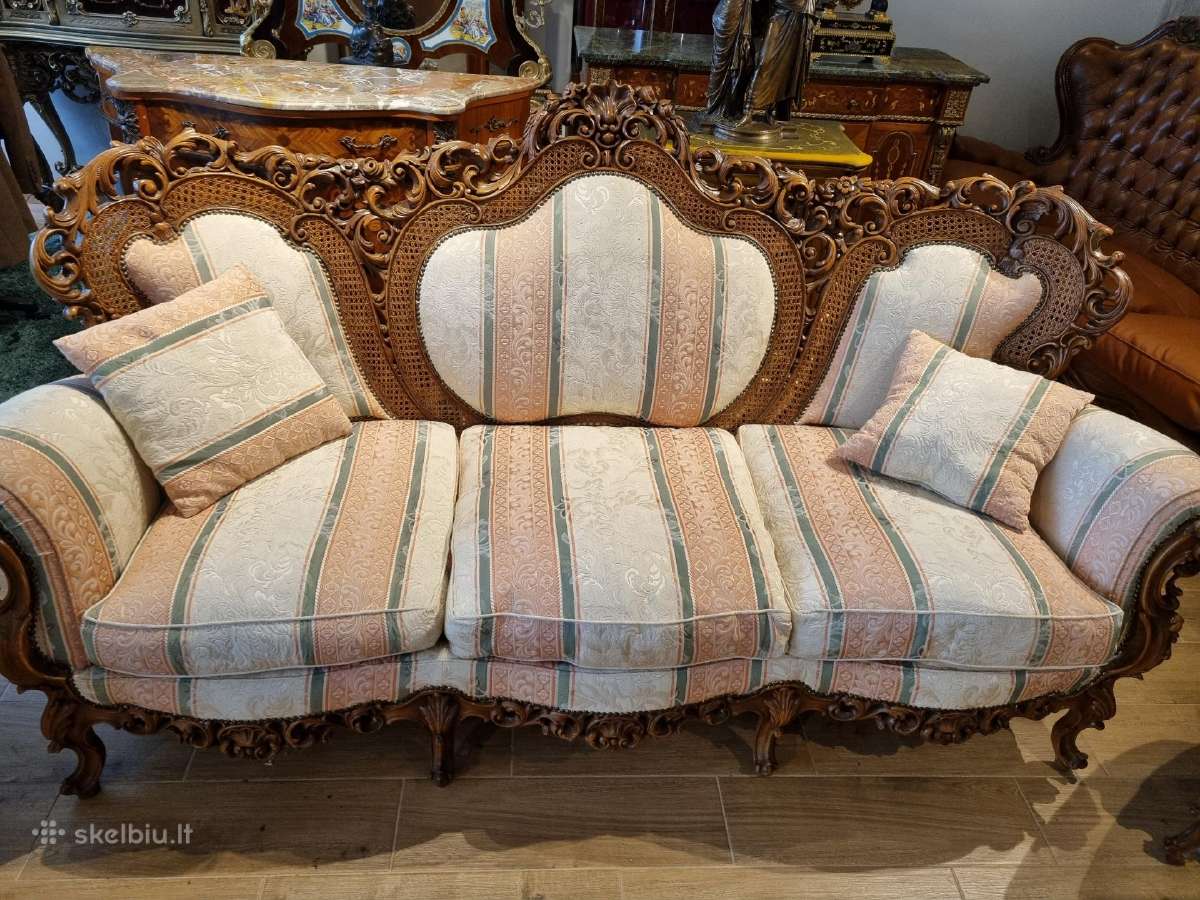 Prabangus minkštas komplektas. Sofa foteliai. - nuotraukos Nr. 15
