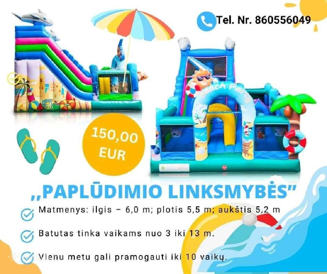 Pripučiamų Batutų nuoma Vilniuje ir apylinkėse - nuotraukos Nr. 2
