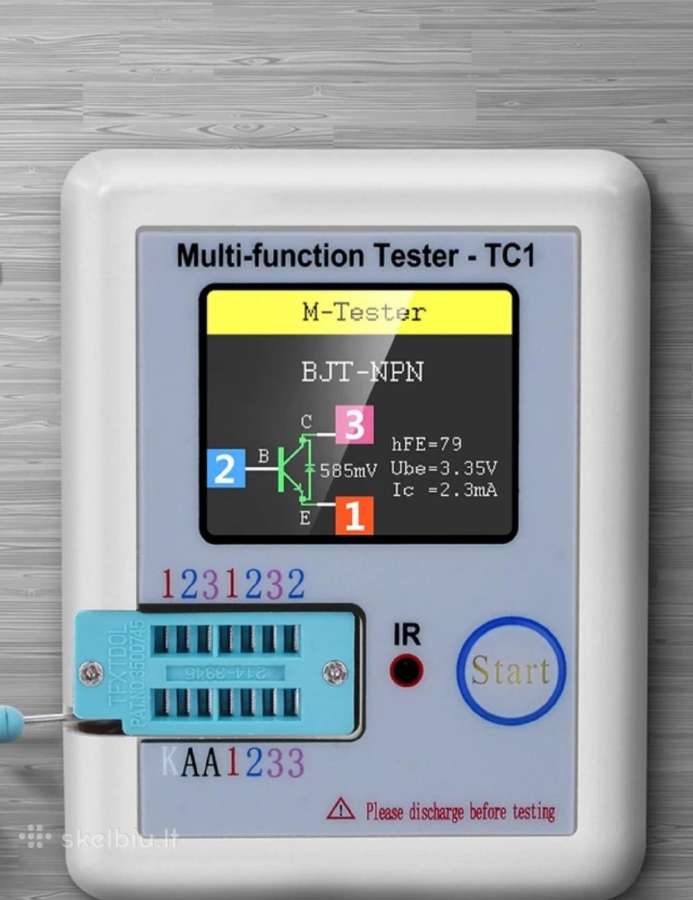 Lcr-tc1 tranzistorių, komponentų testeris - Skelbiu.lt