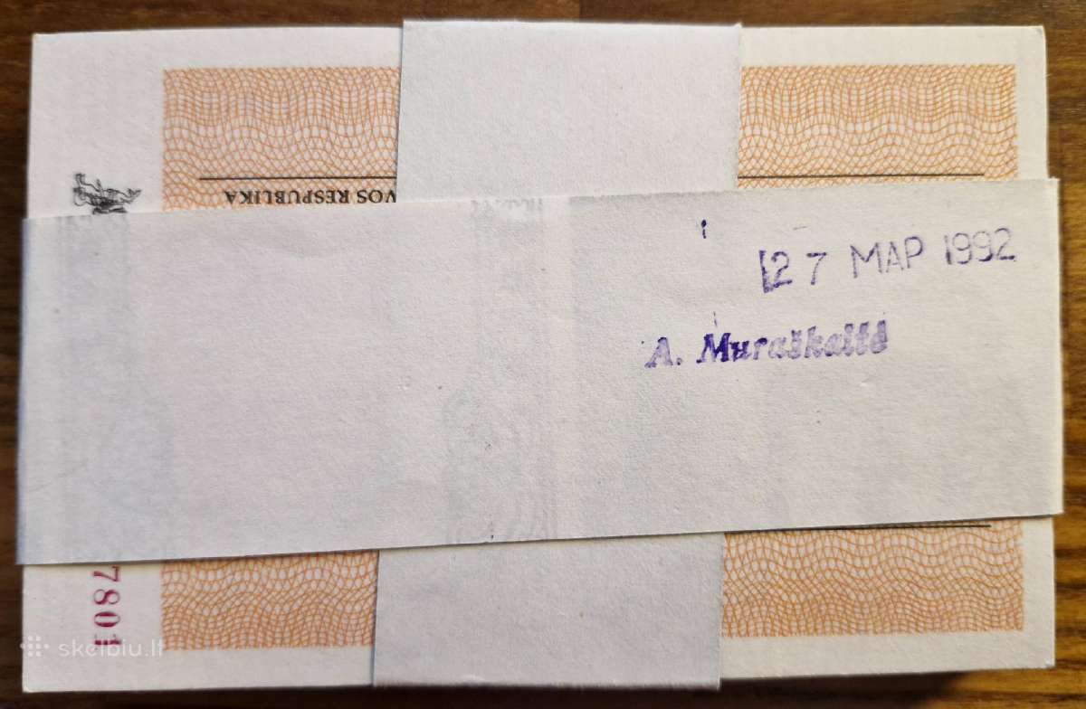 1992 Gegužės Maisto talonų originalus pakelis