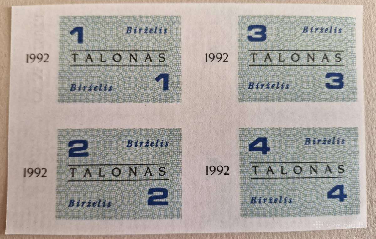 1992 Birželio Maisto talonai - Unc