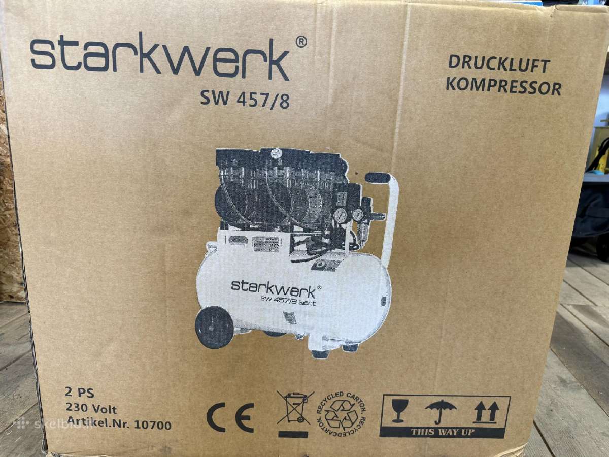 Kompresorius tylus 50l Starkwerk Sw 457/8 silent - nuotraukos Nr. 7