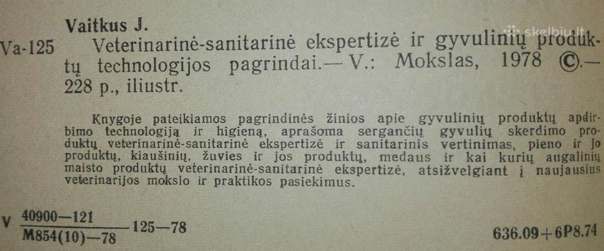 1480. Veterinarinė-sanitarinė Espertizė Ir Gyvulių - nuotraukos Nr. 2