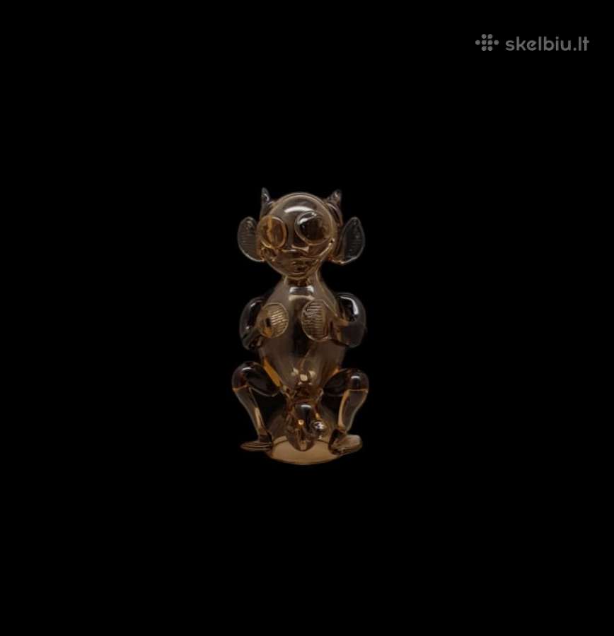 Vintažinė Spalvoto Stiklo Velnio Skulptura - nuotraukos Nr. 2