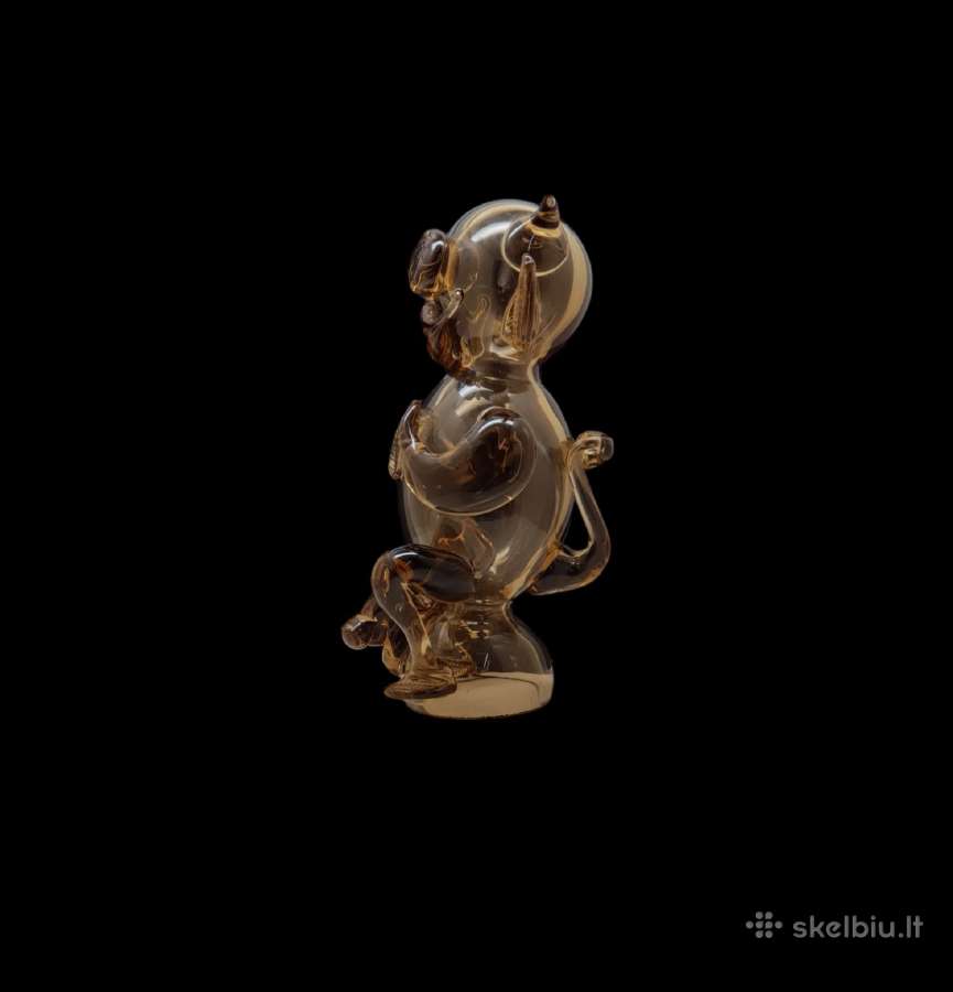 Vintažinė Spalvoto Stiklo Velnio Skulptura - nuotraukos Nr. 6