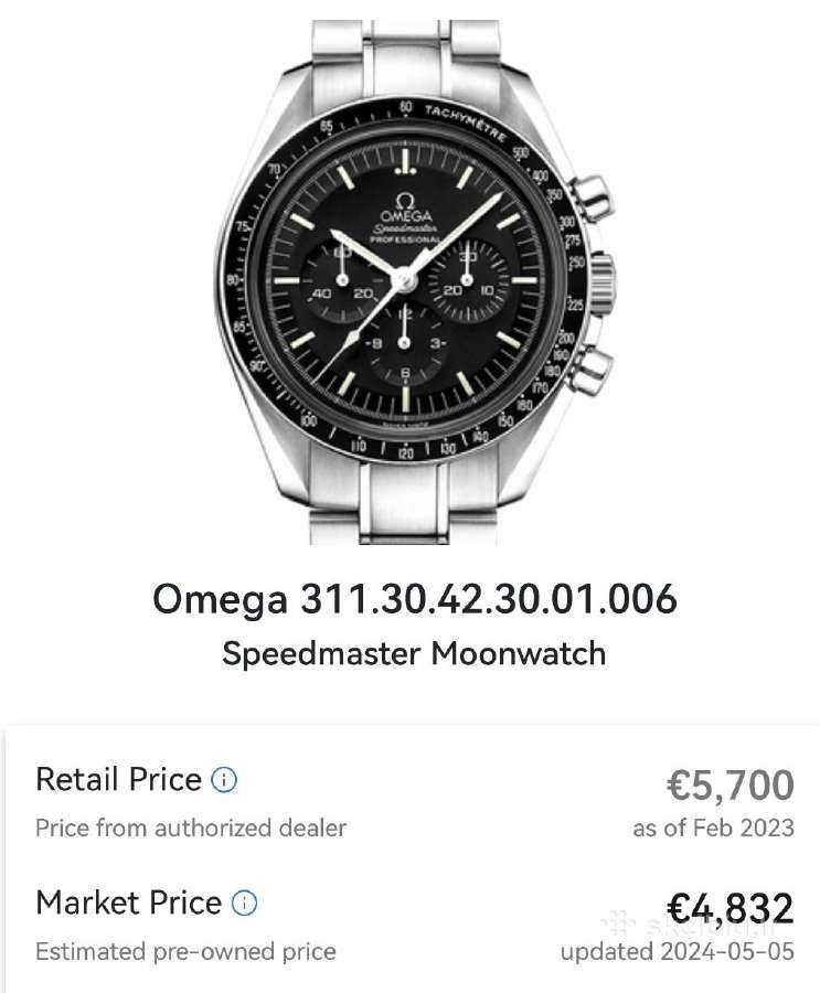 Tikrasis Omega Moonwatch
