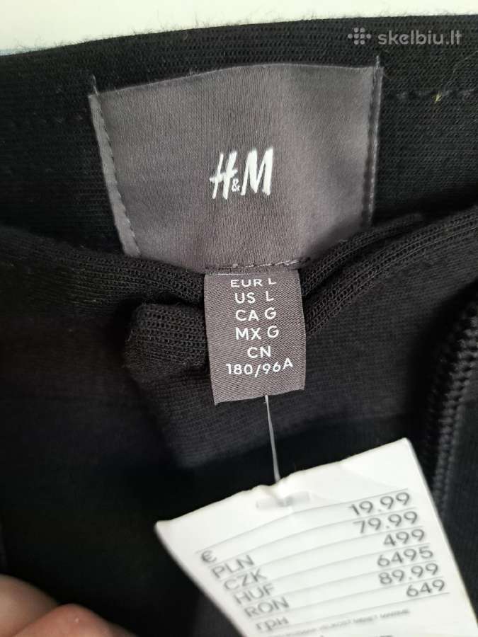Juodos naujos kelnės H&m L dydis vyriškos - nuotraukos Nr. 2