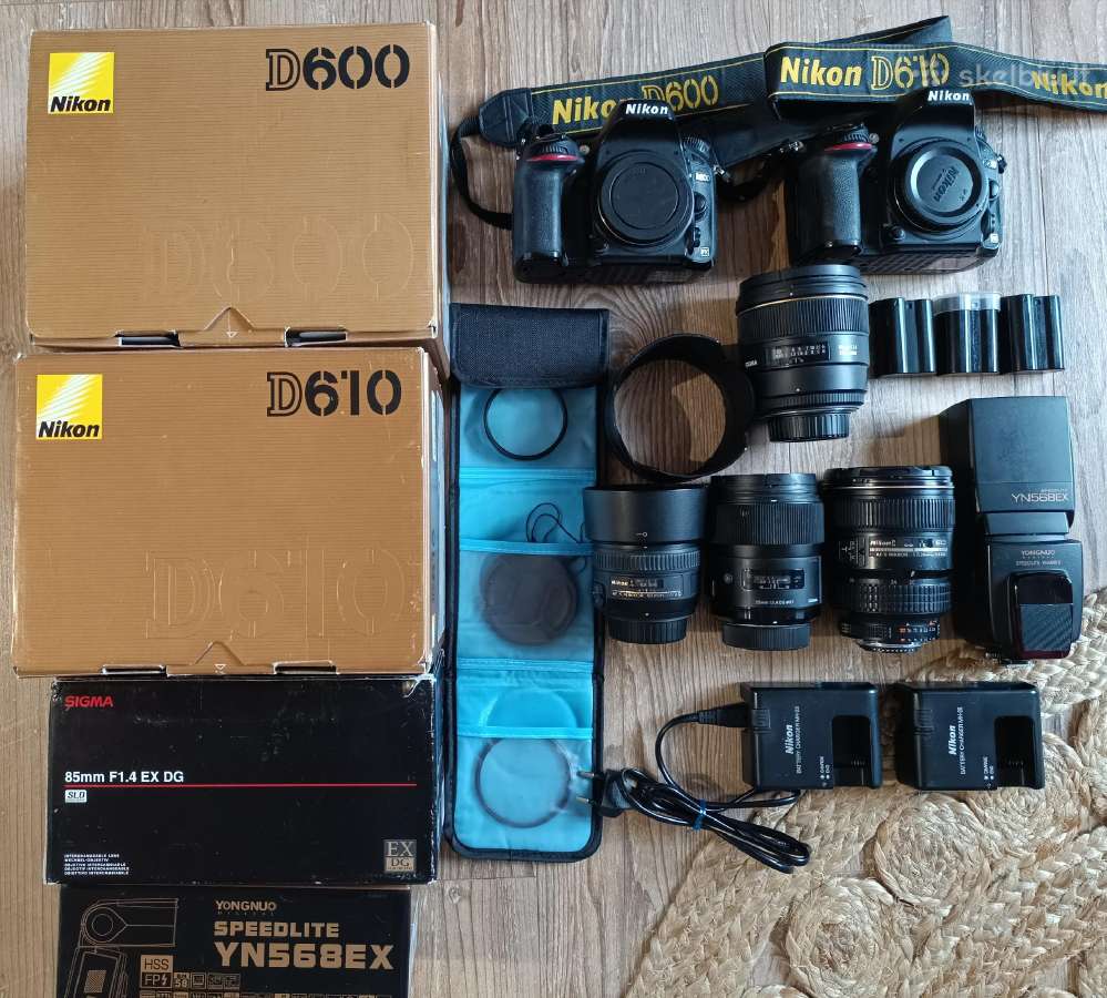 Nikon D610 Yongnuo Yn568ex 50mm F1.4 G, art 35mm