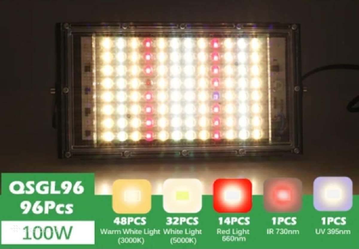 Pilno spektro augalų apšvietimas 100w - nuotraukos Nr. 8