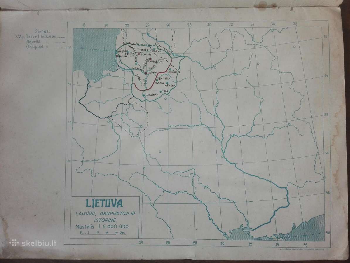 1523. Geografijos Kontūrų Rinkinys Lietuva - nuotraukos Nr. 3