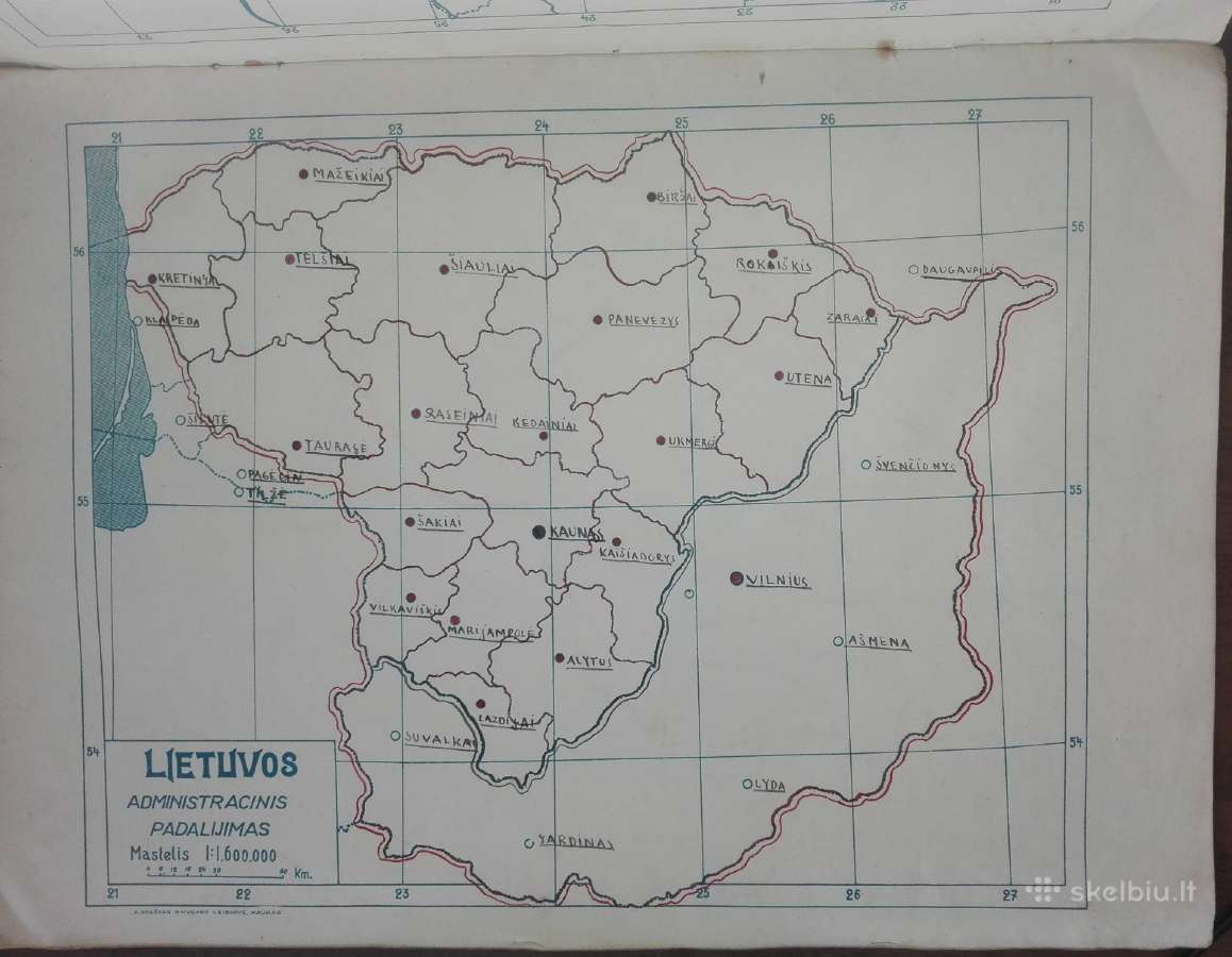 1523. Geografijos Kontūrų Rinkinys Lietuva - nuotraukos Nr. 7
