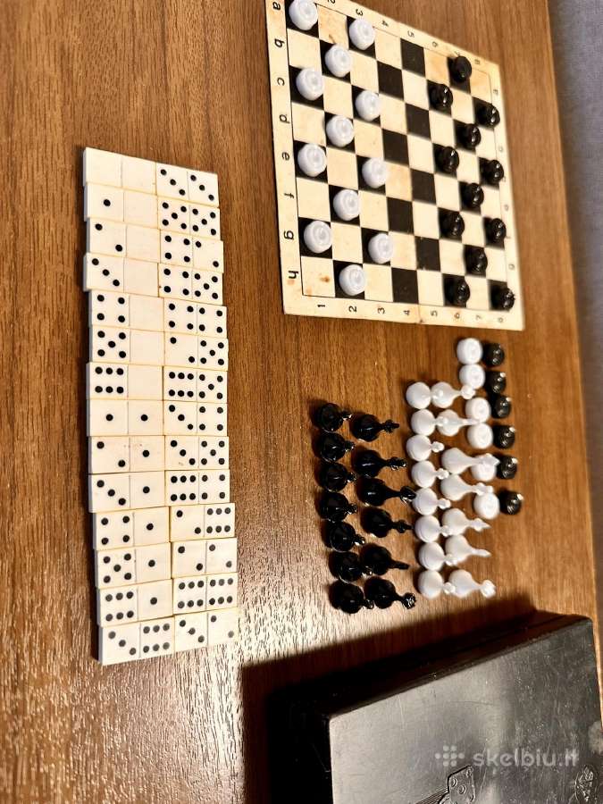 Mini šaškės, šachmatai, domino - nuotraukos Nr. 2