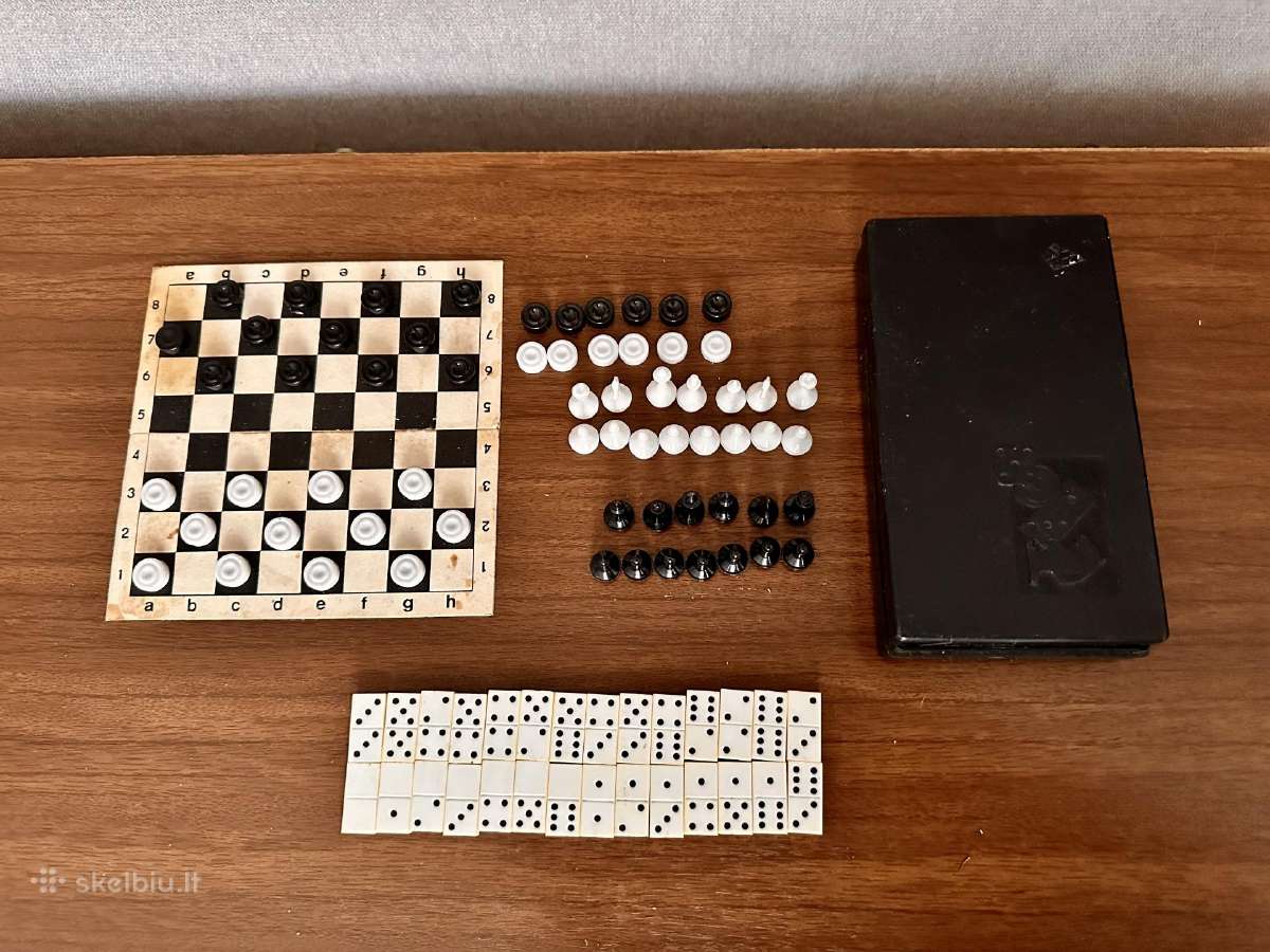 Mini šaškės, šachmatai, domino - nuotraukos Nr. 3