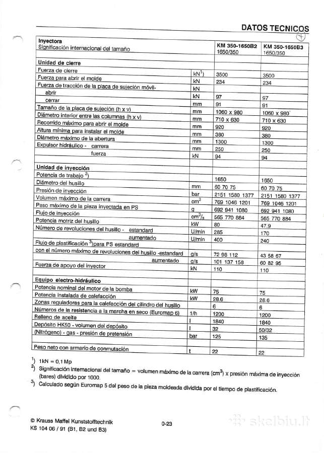 Plastiko liejimo staklės Krauss Maffei 350-1650b3 - nuotraukos Nr. 19