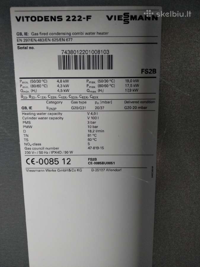 Viessmann Vitodens 222f - nuotraukos Nr. 3