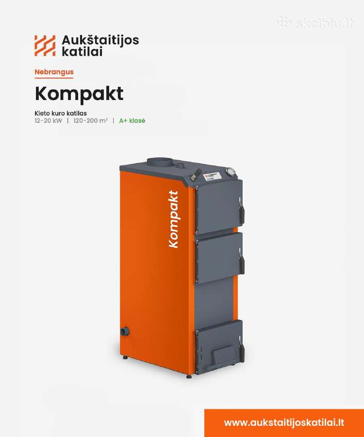 Katilai "Kompakt" 12kw, 16kw ir 20kw nuo 900 eurų