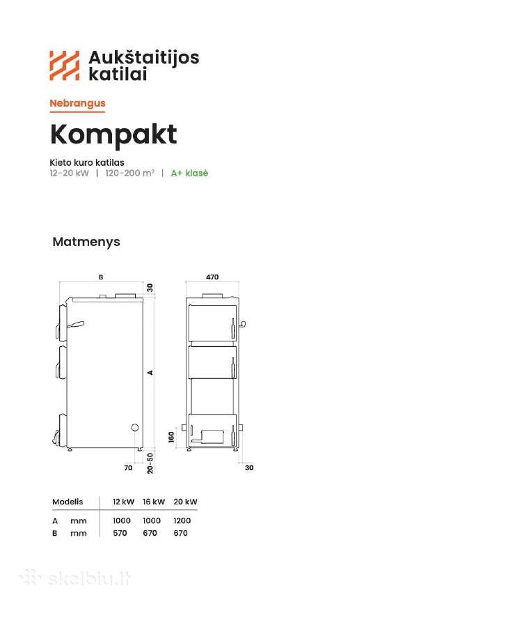 Katilai "Kompakt" 12kw, 16kw ir 20kw nuo 900 eurų - nuotraukos Nr. 2