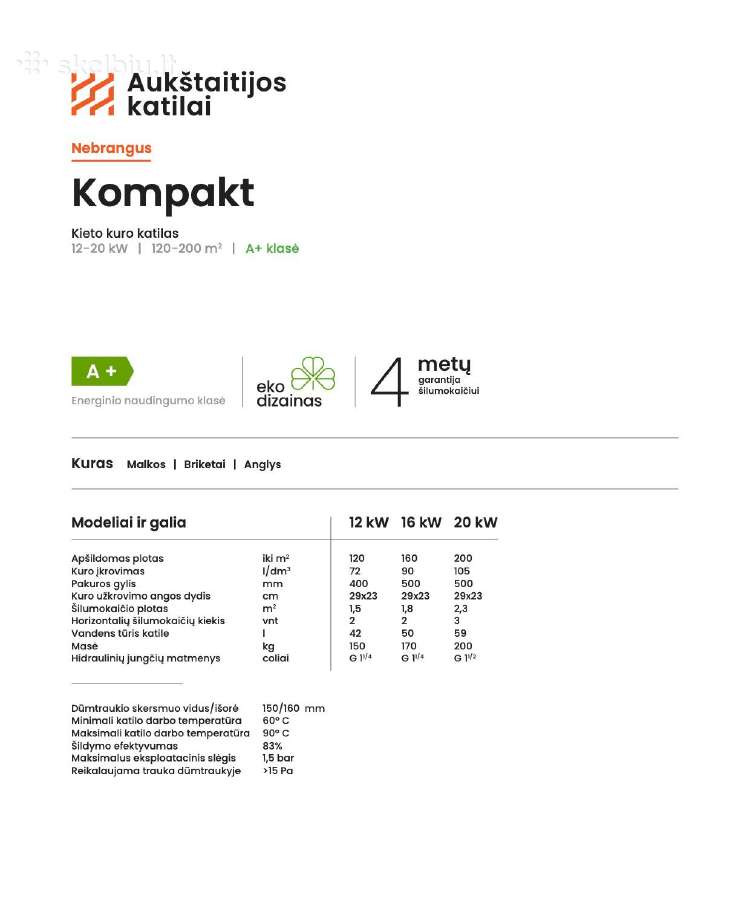 Katilai "Kompakt" 12kw, 16kw ir 20kw nuo 900 eurų - nuotraukos Nr. 3