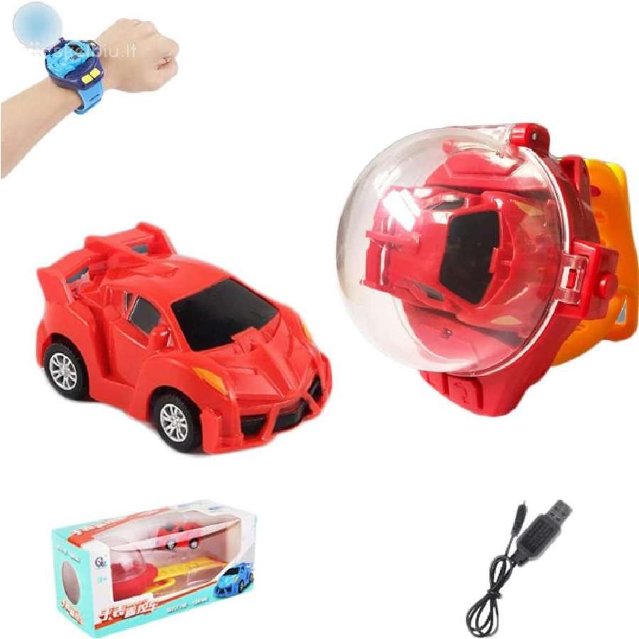 Laikrodžiu valdomas RC automobilis (Raudonas) - nuotraukos Nr. 14