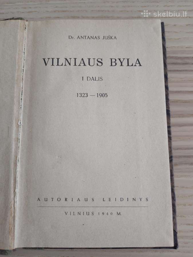 Vilniaus byla. I dalis 1323-1905.