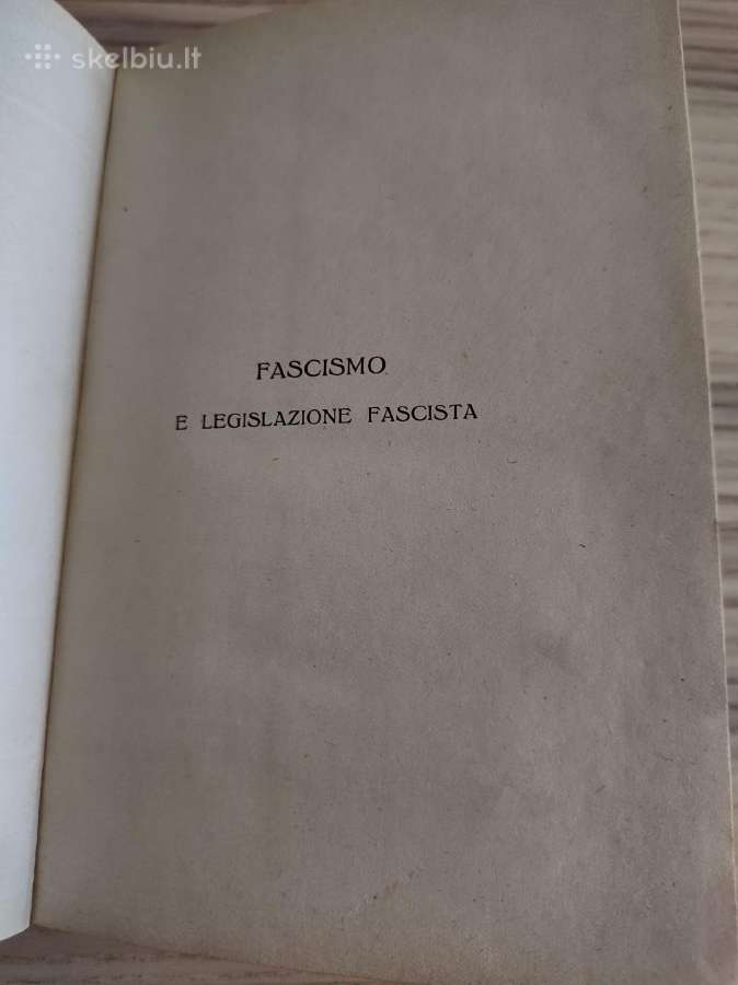 Knyga. Fašizmas. Italų kalba. - nuotraukos Nr. 3