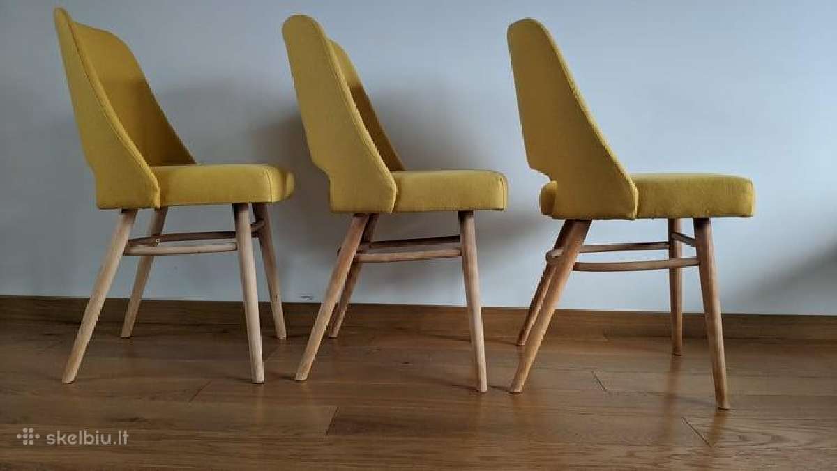 Mid Century kėdės 3 vnt. Visos 180 eur
