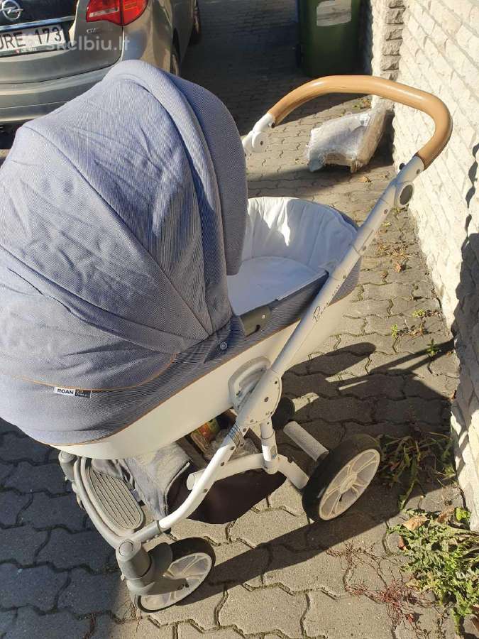 Vežimėlis su lopšiu ir sėdima kėdutė - nuotraukos Nr. 5