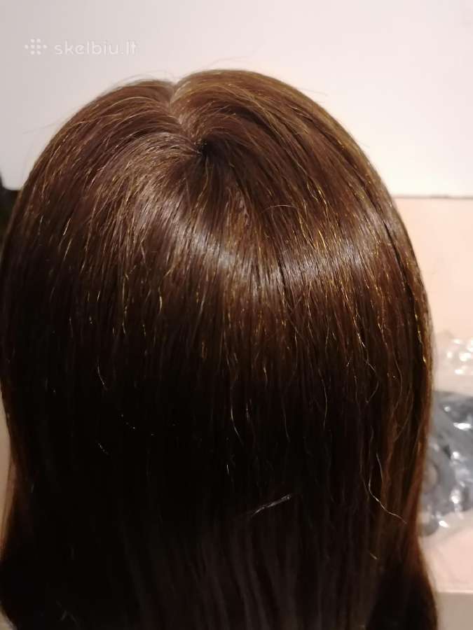 Nauja 80% natūraliu plauku manekeno galva 60-65 cm - nuotraukos Nr. 4