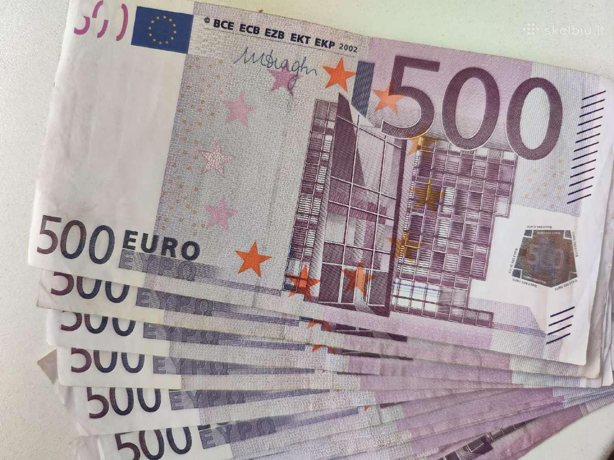 500eur banknotai daug pasirinkimo