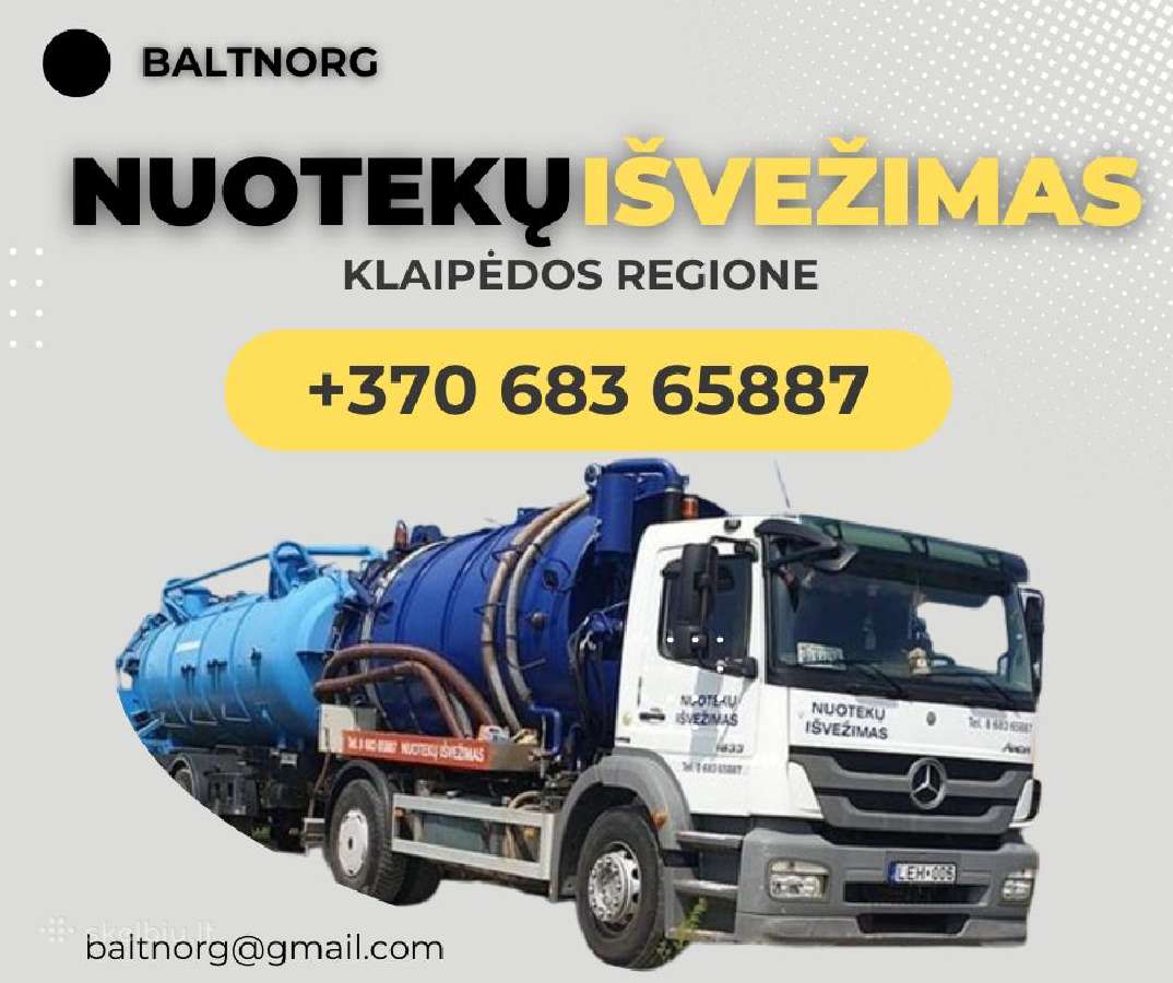 Nuotekų išvežimas Klaipėdos apskrityje