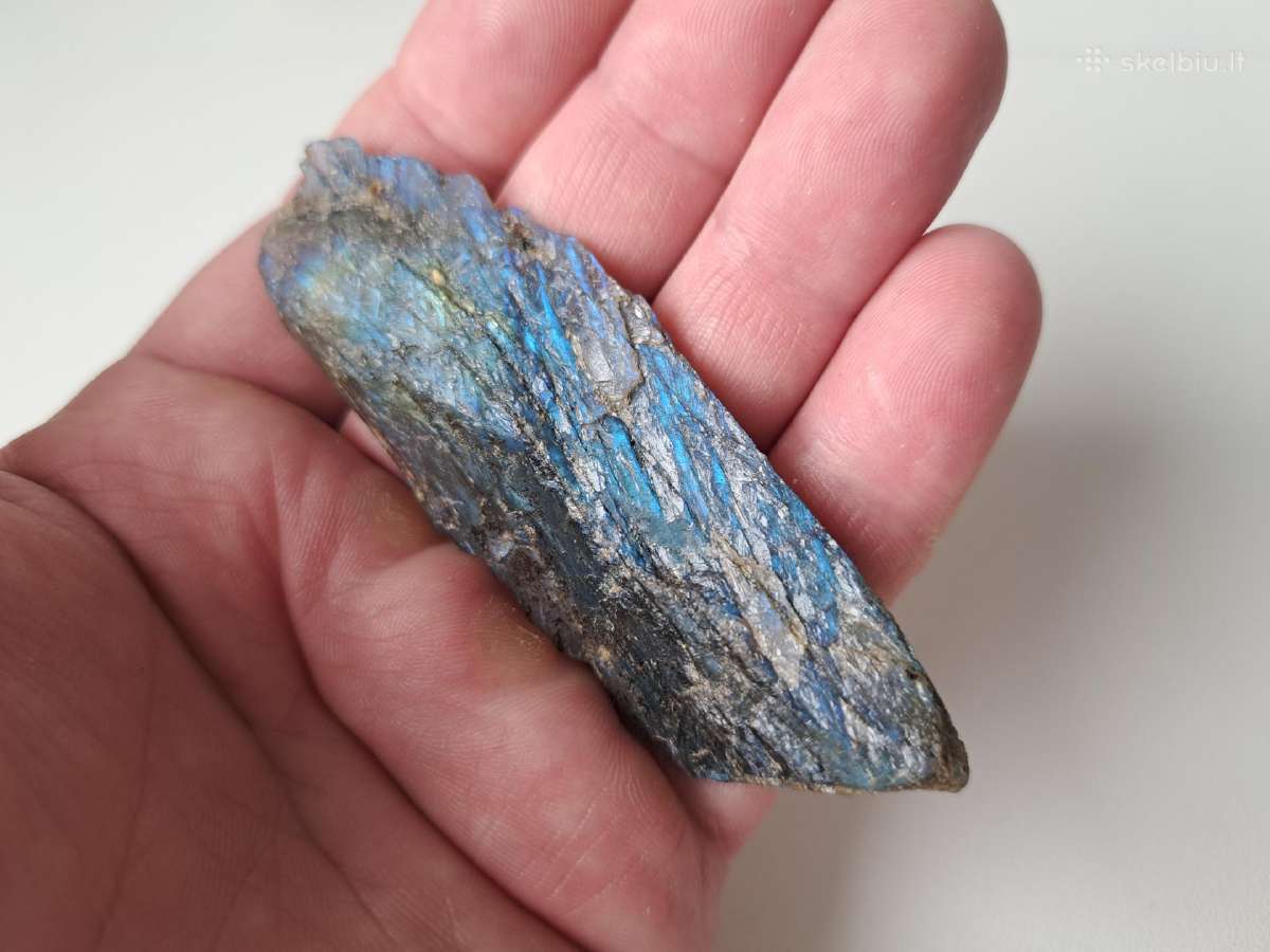 Labradoritas, akmuo mineralas 163g, 8.8x3x1cm - nuotraukos Nr. 2