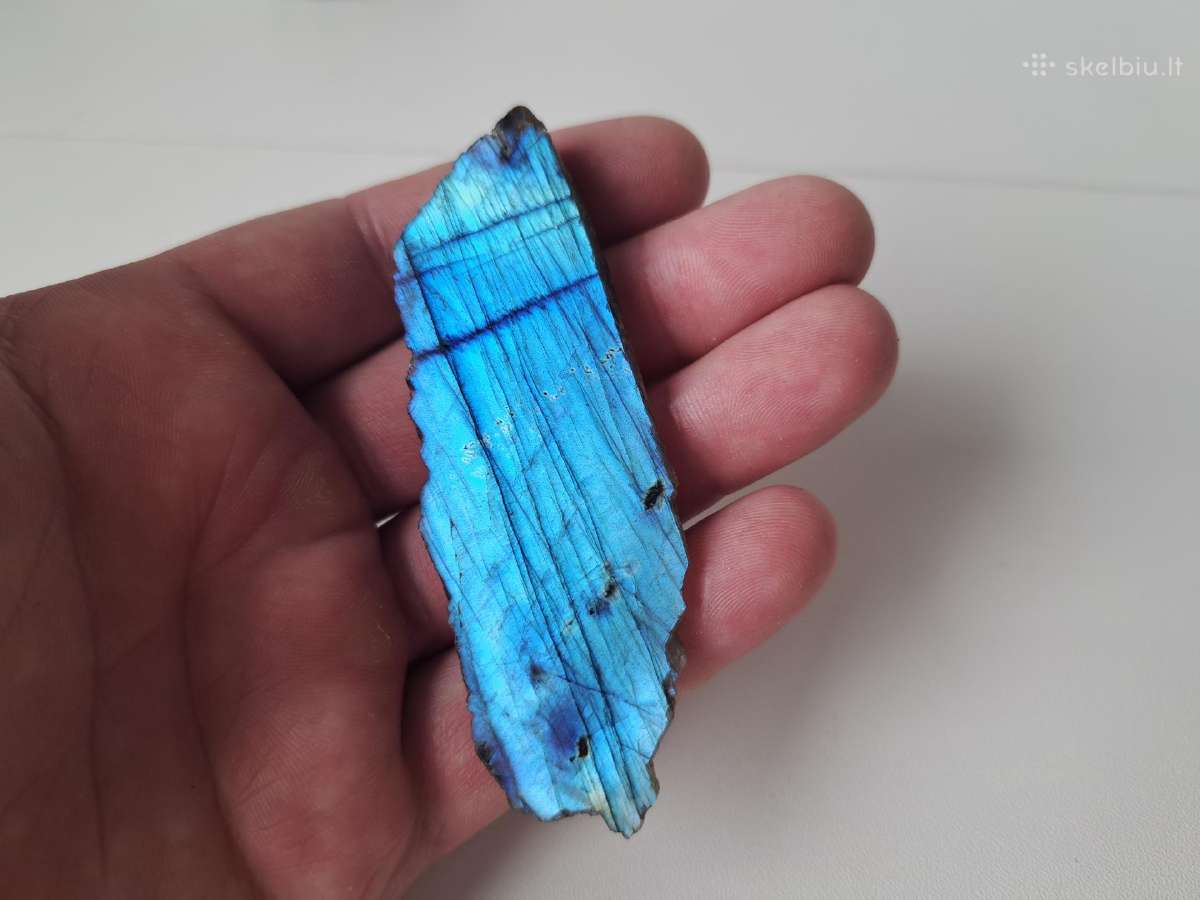 Labradoritas, akmuo mineralas 163g, 8.8x3x1cm