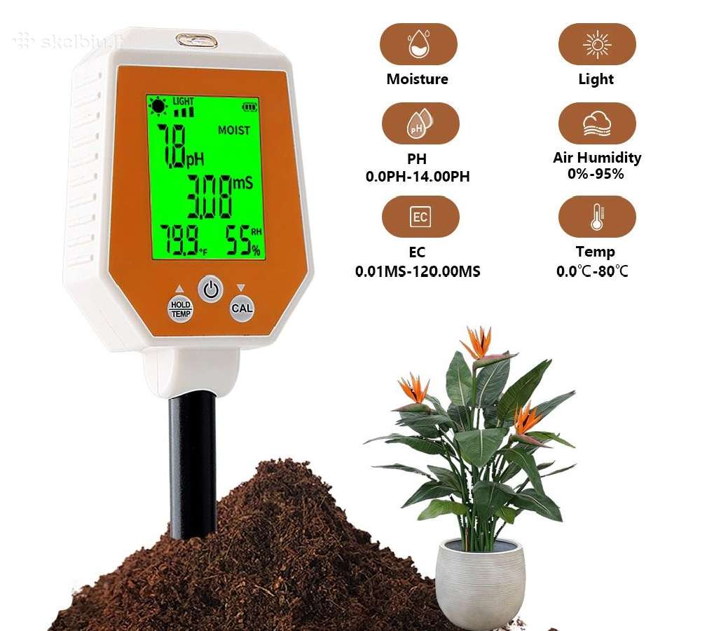 Dirvožemio Ph,ec,saulės šviesos,drėgmės ir tempera
